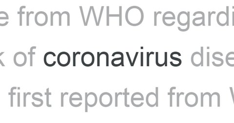 Coronavirus in the headlines of media news around the world. Video removal.