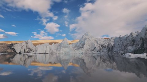 The ice at Yamdrok Lake which is far from Lhasa 5hr. Tibet People believe that this is a holy lake. (time Lapse)
