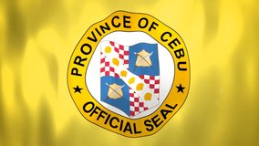 Animated Official Flag of Cebu Province, 30 second 1080p clip