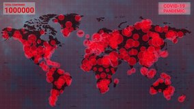 COVID-19 coronavirus Global pandemic map. Statistiks of Pandemic of coronavirus in China. Map of coronavirus spreading from Wuhan. MERS-Cov animation. Future Danger of Coronavirus. - Powered by Shutterstock - Get 15% off with code: PIKWIZARD15