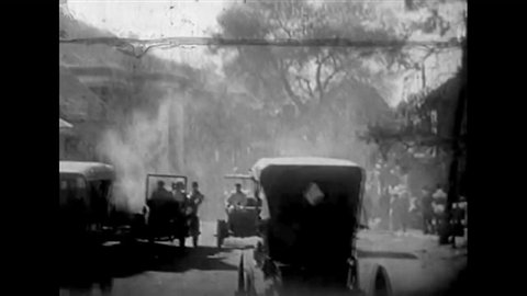 CIRCA 1910s - A history of the American automobile newsreel includes humorous moments of early car history.