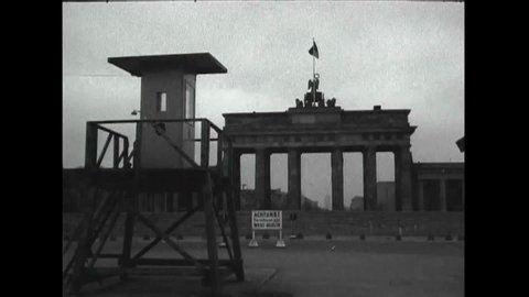 CIRCA 1960s - A silent documentary of the Berlin Wall, Germany in the 1960's