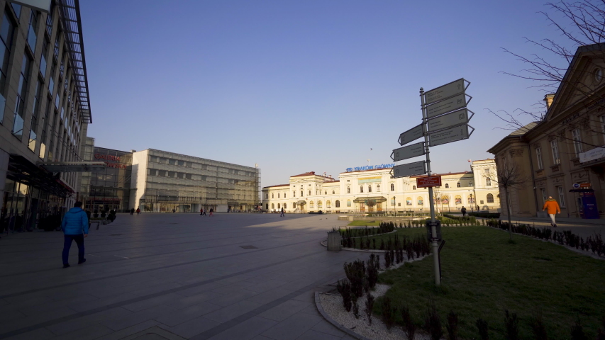 Jan Nowak Jeziorański square in Krakow