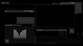 Animation of scope scanning data processing and statistics recording on black background. Digital computer interface communication and connection concept digitally generated image. - Powered by Shutterstock - Get 15% off with code: PIKWIZARD15