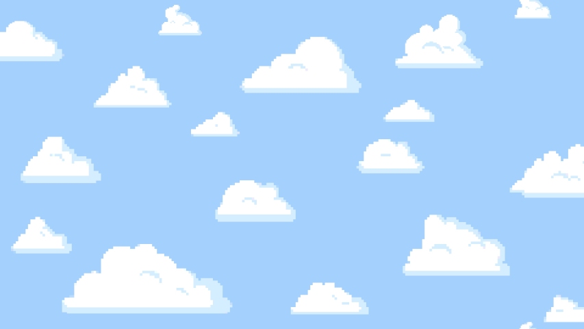 Cartoon Clouds Floating Vertically On Stock Footage Video (100% Royalty