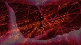 Animation of 3d glowing human brain rotating in seamless loop over scientific mathematical formulae hand written on dark background. Medicine neurology and global science concept digitally generated - Powered by Shutterstock - Get 15% off with code: PIKWIZARD15