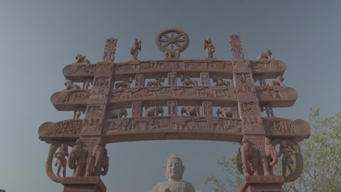 Torana style gateway entrance to Vietnam Temple Sarnath