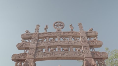Entrance Gateway to Vietnam Temple modelled on torana of Sanchi, Sarnath