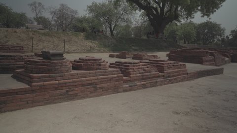 Walkway to main shrine Votive Stupas around the Connecting path of Main Shrine Sarnath