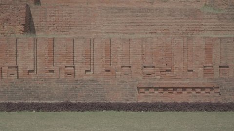 Chaukhandi Pan of lowest level of brick mound showing pilasters and niches Chaukhandi Stupa  Sarnath