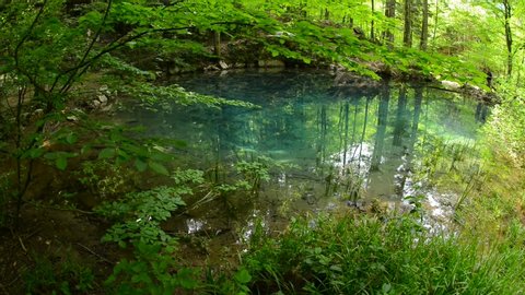 beautiful pond in the woods, Ochiul Beiului, Caras Severin county, Romania