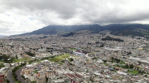 northern part of Quito aerial view of Quito during the coronavirus quarantine