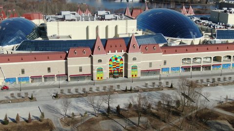Aerial View of Indoor Amusement Park in Moscow