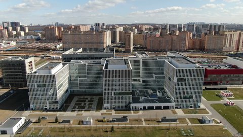 Aerial View of Hospital in Kommunarka, New Moscow