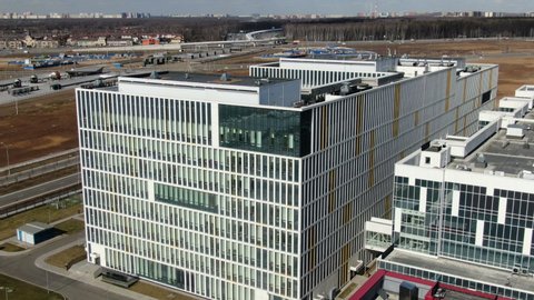 Aerial View of Kommunarka Hospital in Moscow
