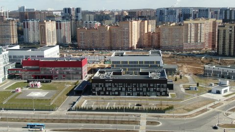 Aerial View of Hospital in Kommunarka, New Moscow
