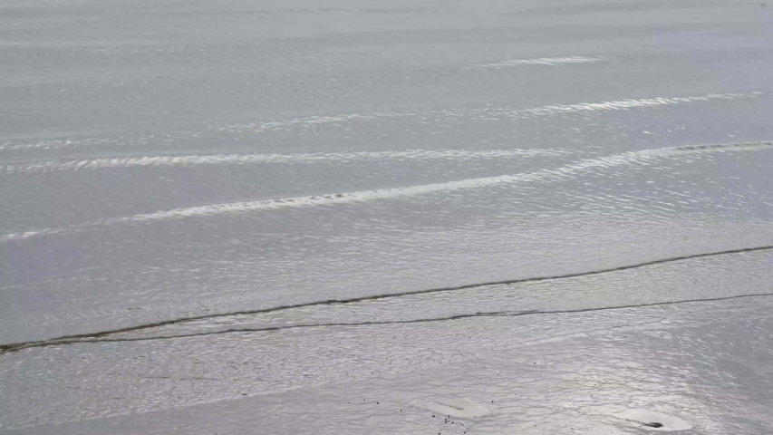 Close up shot of the shoreline of Charleston, SC.