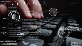 Man working on laptop computer keyboard with graphic user interface GUI hologram showing concepts of big data science technology, digital network connection and computer programming algorithm. - Powered by Shutterstock - Get 15% off with code: PIKWIZARD15