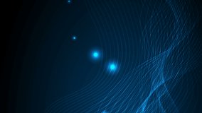 Abstract futuristic neon shiny waves motion design. Curved flowing lines tech background. Seamless looping. Video animation Ultra HD 4K 3840x2160