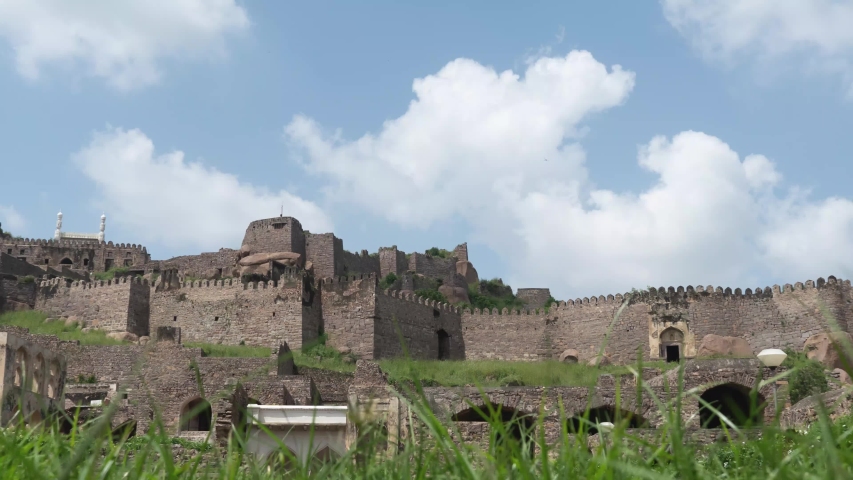 Golconda Fort Hyderabad India Timelapse 4k Stock Footage Video (100% ...