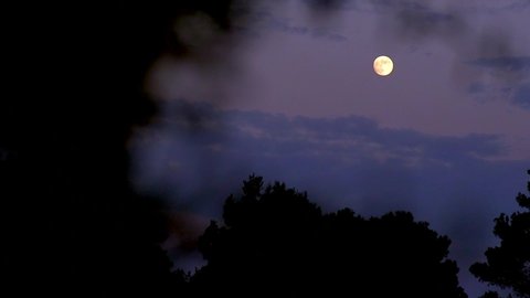 Full moon at dusk time | 100mm