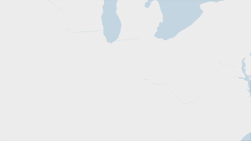 US State Indiana map highlighted in Indiana flag colors and pin of country capital Indianapolis, map with neighboring States.