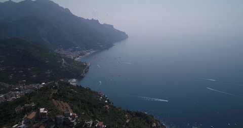 Flying on the Amalfi coast, Ravello, (SA) - Italy