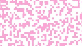 Abstract animation of pink block shapes moving on white background. Minimalistic seamless loop animated background, wallpaper.