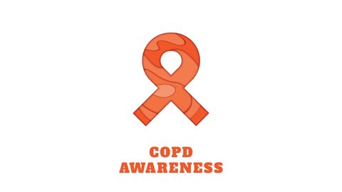 Copd Awareness Animation Orange Ribbon Made Stock Footage Video (100% ...