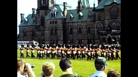 Ottawa, Ontario / Canada - CIRCA 1983: Canada Day military parade in Ottawa. 