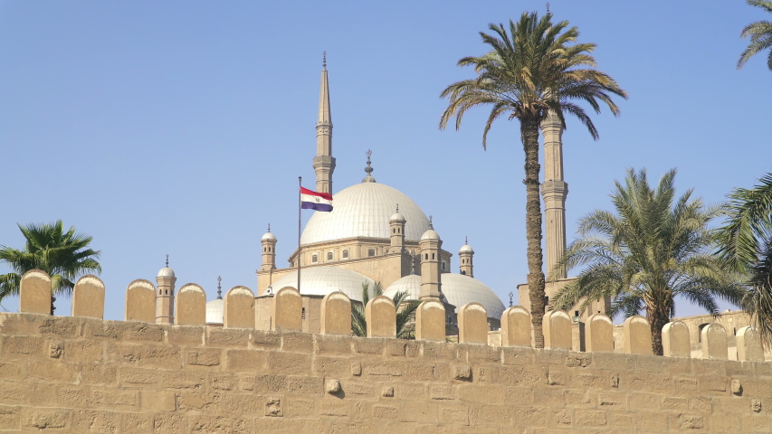 The Mosque of Muhammad Ali Pasha or Alabaster Mosque located inside the Citadel of Saladin in Cairo, Egypt