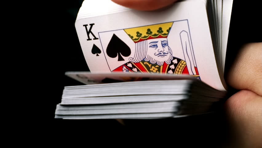 shuffling playing cards super slow motion Stock Footage Video (100% ...