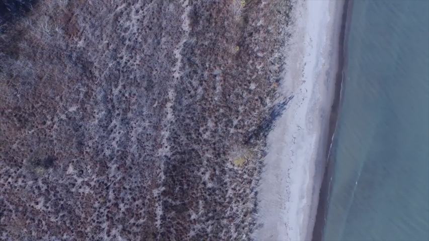 Chatham-Kent / Canada     Aerial video from Rondeau Provincial Park  , Provincial park in Chatham-Kent in Canada   , taken by Drone Camera from above   