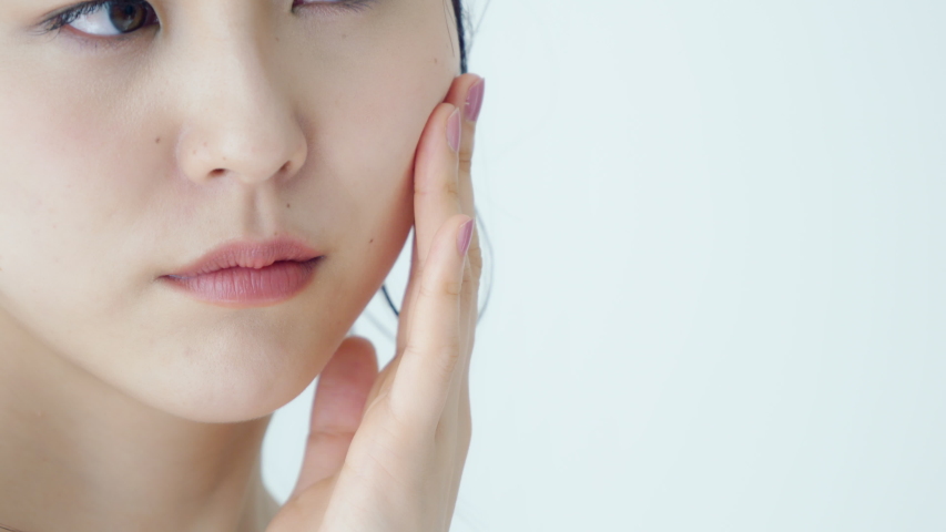 Beauty concept of an asian woman. Skin care. | Shutterstock HD Video #1049020936