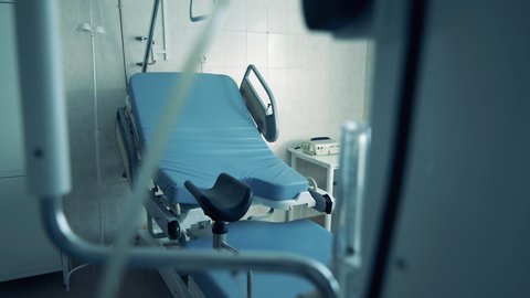Gynecologic chair in modern ward.