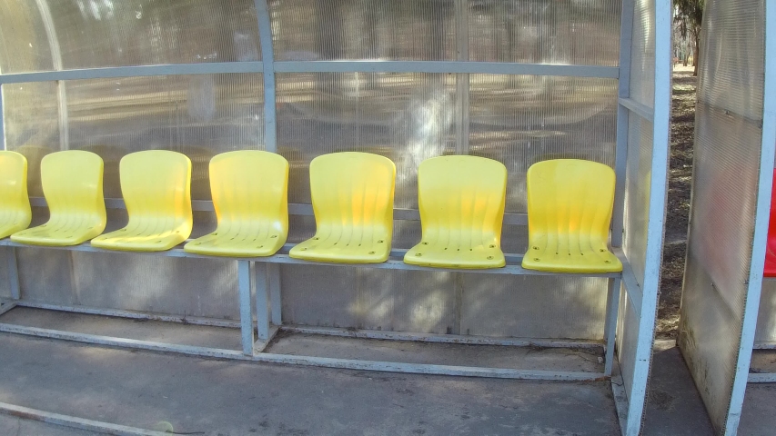 Tribune for the rest of athletes in the sports town of the recreation park