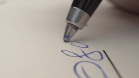 Signature on Contract by Pen in Male Hand. Sign Document on Deal at Office Work Indoors. Write Business Agreement or Documentation for Customer. Initials of Entrepreneur on Notification or Certificate - Powered by Shutterstock - Get 15% off with code: PIKWIZARD15