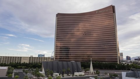 Las Vegas, AUG 6, 2015 - Afternoon cloudscape time lapse with the Wynn Casino