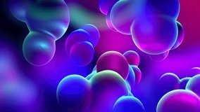 Futuristic Abstract Organic Liquid 3d animation. Colourful Soft Gradients with Neon color palettes. Perfect for background.  Minimalistic Cover Video with Stylish Vibrant Colors. Close up, Loop, 4K
