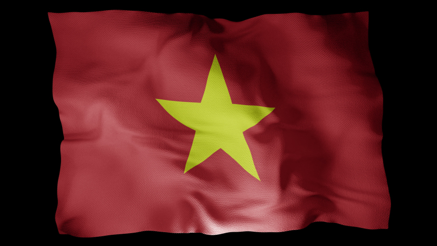 
Vietnam flag on transparent background