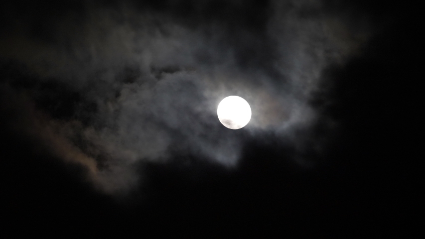 Full moon behind the clouds at night Footage #page 3 | Stock Clips