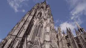 Cologne Cathedral, panoramic video shot with pan