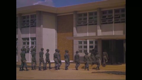 CIRCA 1962 - South Vietnamese soldiers are trained in the classroom, scientific labs, and machine shops.