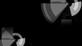 Animation of digital interface, two scopes scanning with flowing information and mesh of network connections moving in seamless loop in repetition on black background. Digital interface computing and - Powered by Shutterstock - Get 15% off with code: PIKWIZARD15