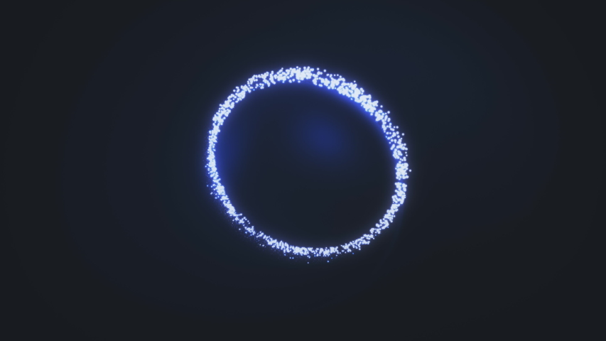 Blue and azure colored lines after a blast scattering out of a bright circle and forming volumetric human blue eye model. Human iris of the eye concept. 3d rendering animated abstract background in 4K Royalty-Free Stock Footage #1049229919