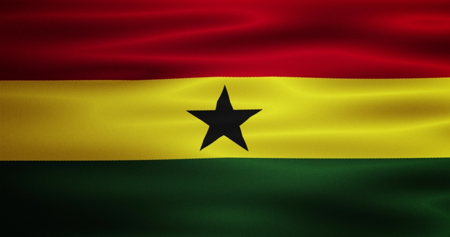 Animated Waving National Ghana Flag. Stock Footage Video (100% Royalty ...