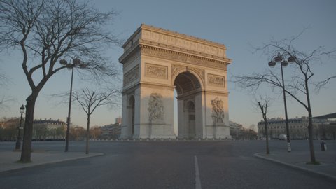Arc de Triomphe Paris Arc of Triumph Sunrise Empty Vide Coronavirus Confinement COVID19 02