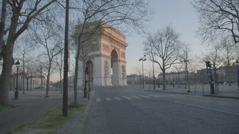 Arc de Triomphe Paris Arc of Triumph Sunrise Empty Vide Coronavirus Confinement COVID19 03