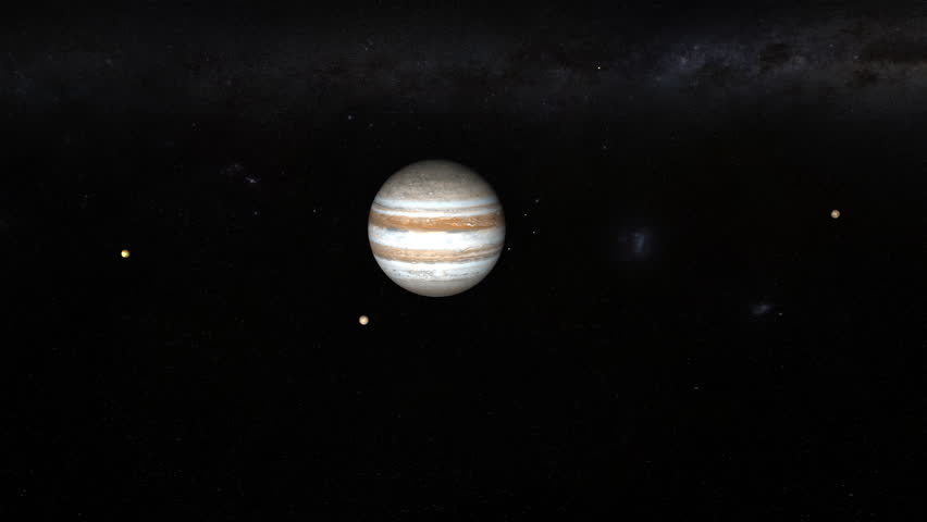 Planet Jupiter with Moons 4k. Stock Footage Video (100% ...
