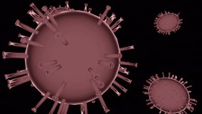 Coronavirus wobbling and moving in black background - Powered by Shutterstock - Get 15% off with code: PIKWIZARD15